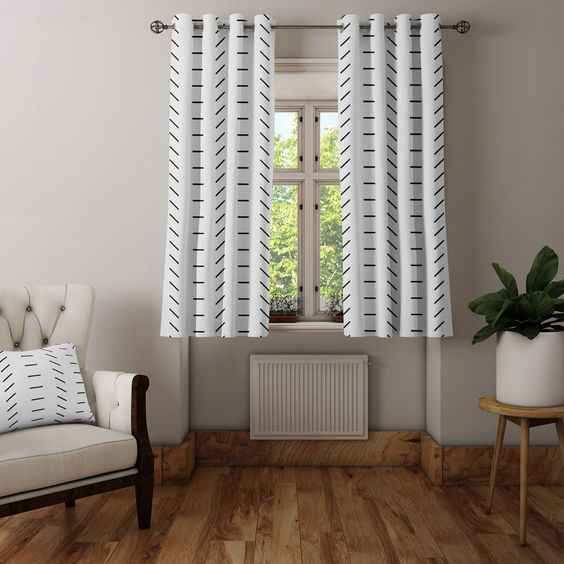 white blackout curtains