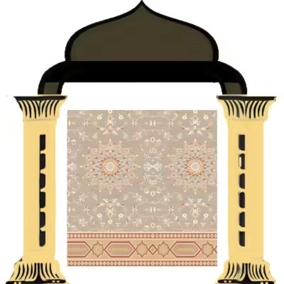 Al Kawthar Beige mosque carpet for elegant Dubai prayer halls