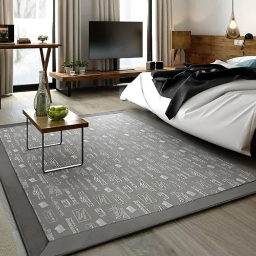 Bedroom carpet in soft pastels complementing elegant interiors.