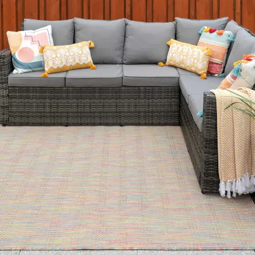 Colourful Mottled Indoor Outdoor Area Rug - Terrazza