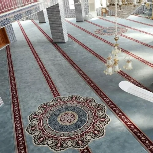 High-quality mosque carpet with prayer lines Dubai