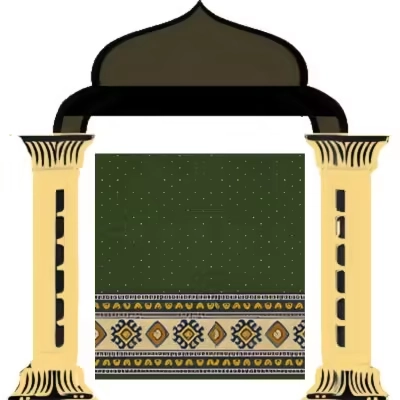 Luxurious green prayer carpet from the Kashmir collection, offering a minimalist and modern look for mosque interiors.