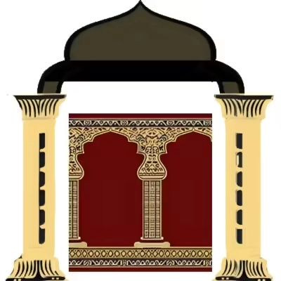 Luxurious red mehrab-style prayer carpet from the Kashmir collection, ideal for masjids seeking both comfort and classic design.