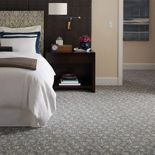 Luxury carpet underfoot creating a peaceful bedroom sanctuary