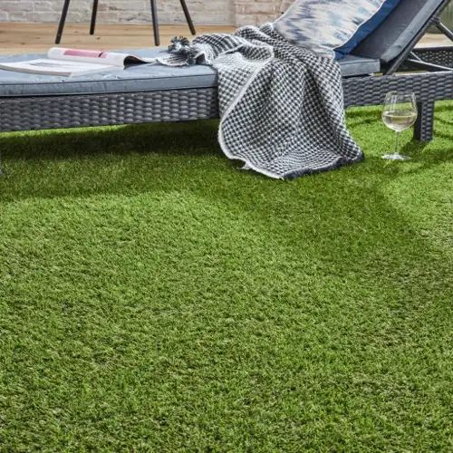 Miami artificial grass carpet with tropical green tones and plush, soft texture.