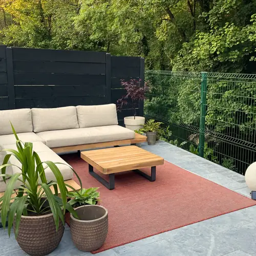 Terracotta Mottled Outdoor Rug