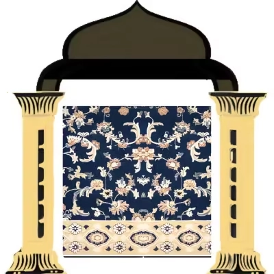 Traditional Islamic design Zam Zam Blue carpet for Dubai mosques