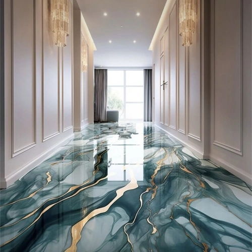 Chemical-resistant epoxy floor in a Dubai for safety and durability.