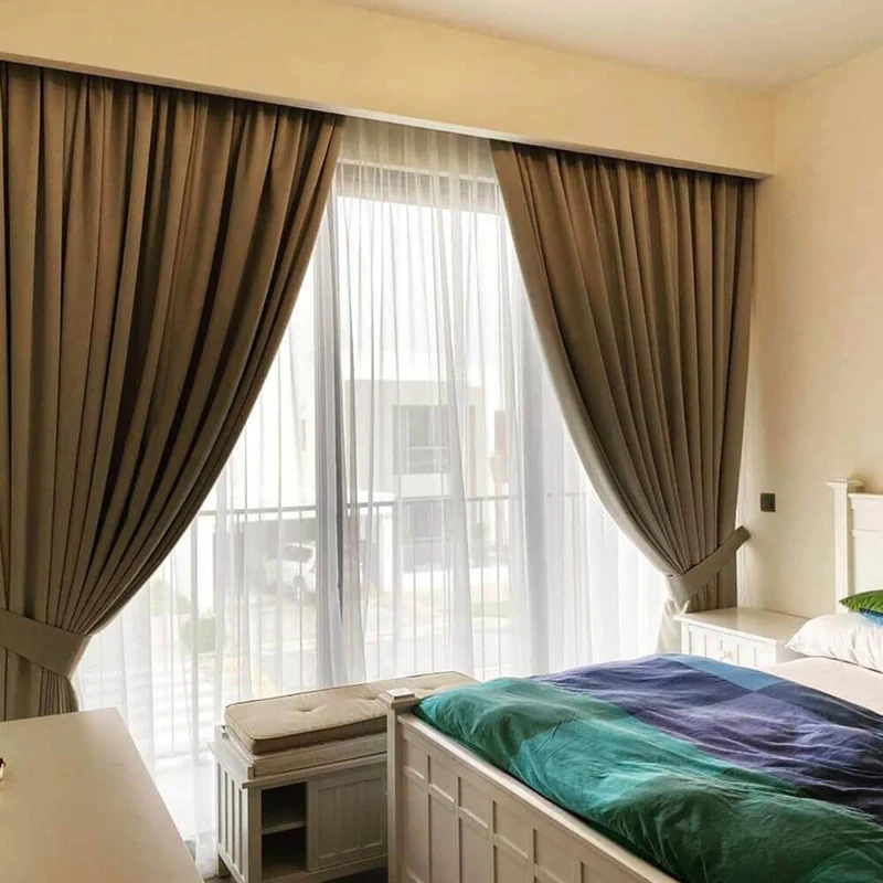 Custom-stitched cotton curtains in Dubai with fast delivery