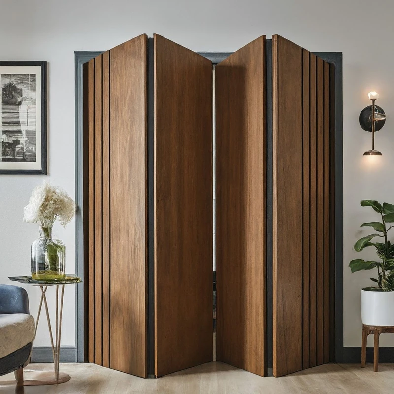 Easy-to-clean PVC folding door for hygienic and tidy environments.