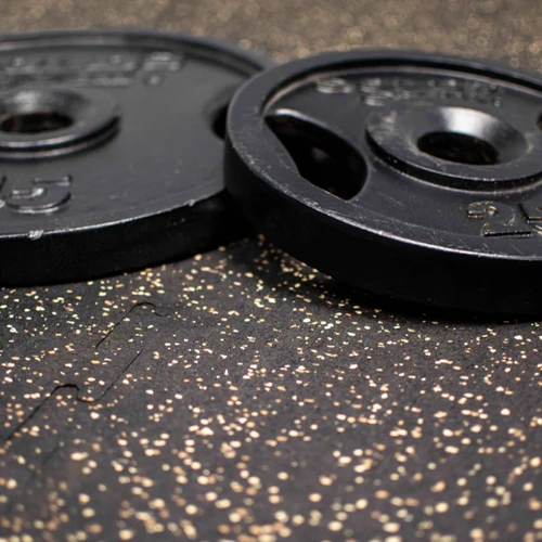 Eco-friendly rubber flooring tiles in Dubai fitness center