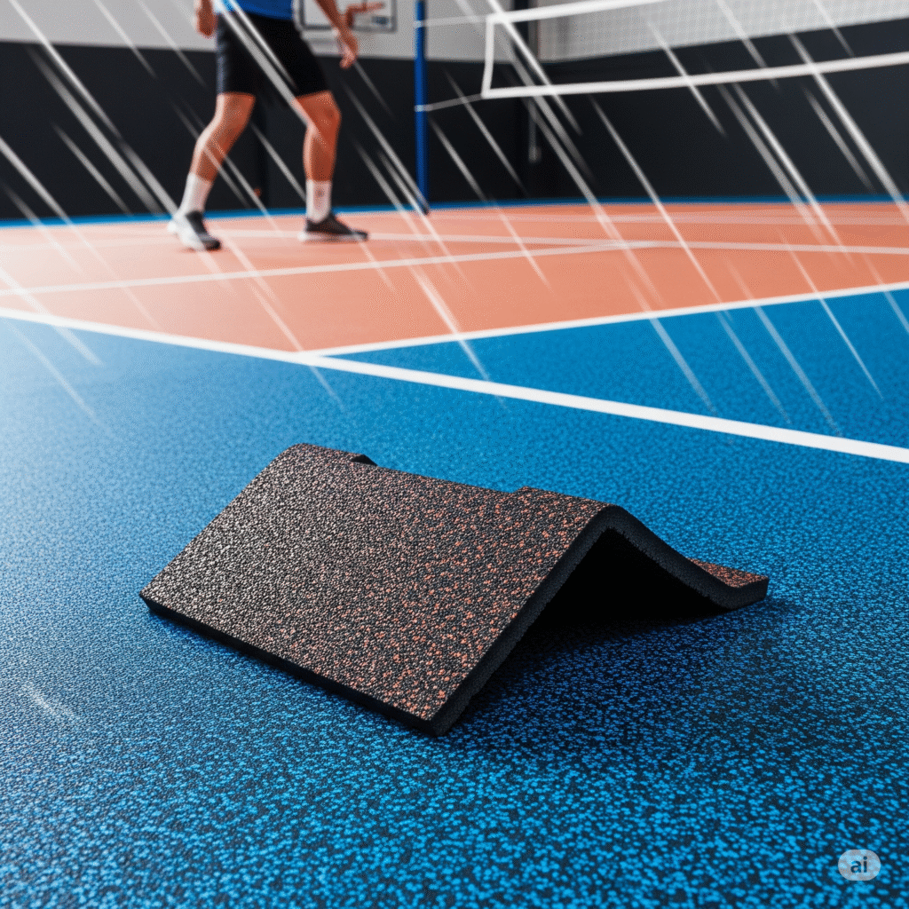 Flexible rubber tiles for Dubai play ground use