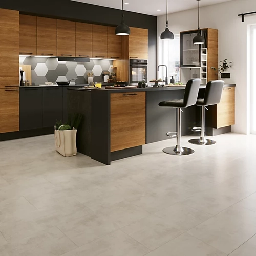GoodHome Koncrete Grey Concrete effect Laminate Flooring