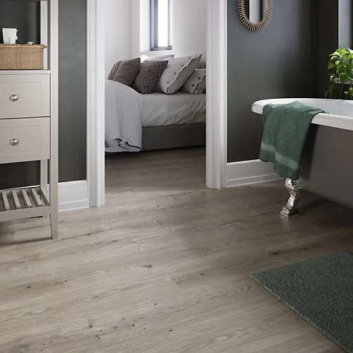 GoodHome Rowley Grey Wood effect Laminate Flooring