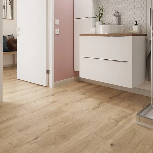 GoodHome Rowley Natural Wood effect Laminate Flooring