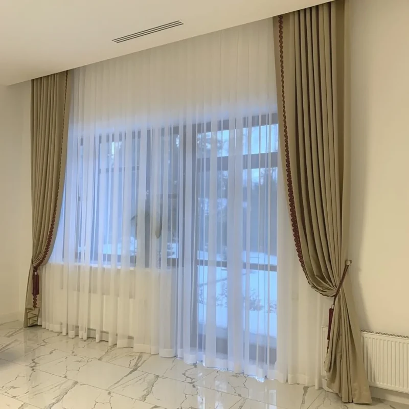 High-end motorized drapes for Dubai penthouse apartment