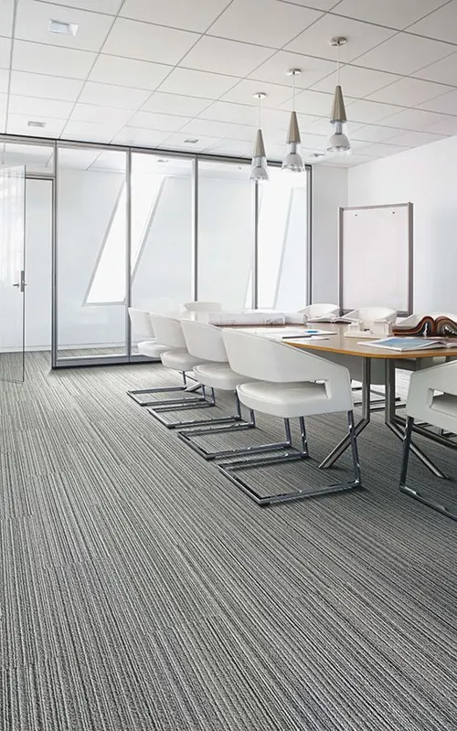 High-quality office flooring in Dubai corporate building
