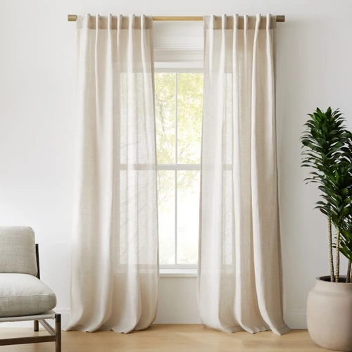Light-filtering cotton window curtains for Dubai apartments
