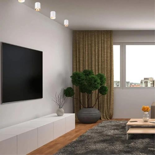 Motorized sheer purple curtains for elegant Dubai living.