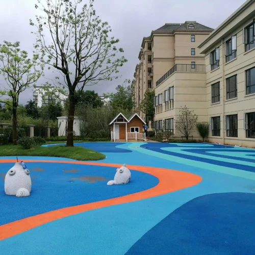 Outdoor Leisure Area EPDM Rubber Flooring