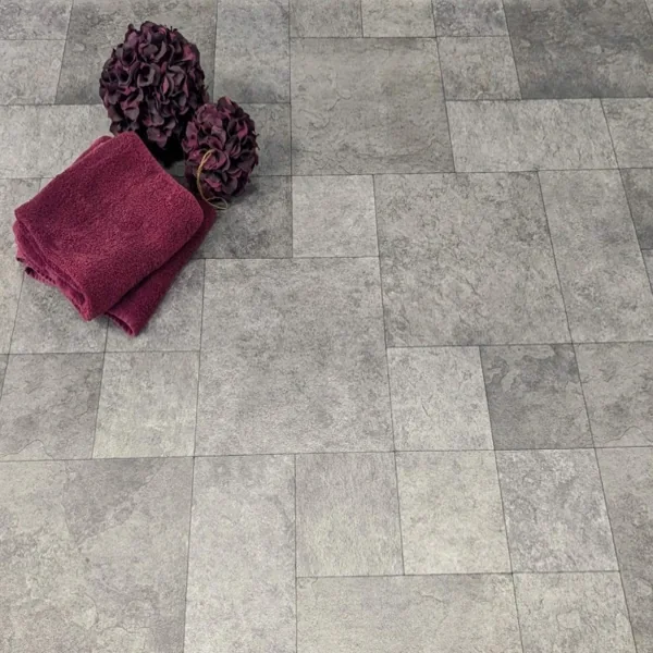 PVC flooring Vinyl flooring in concrete tile mix