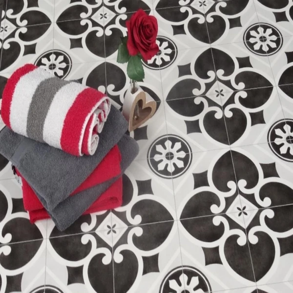 PVC flooring in nostalgic retro design