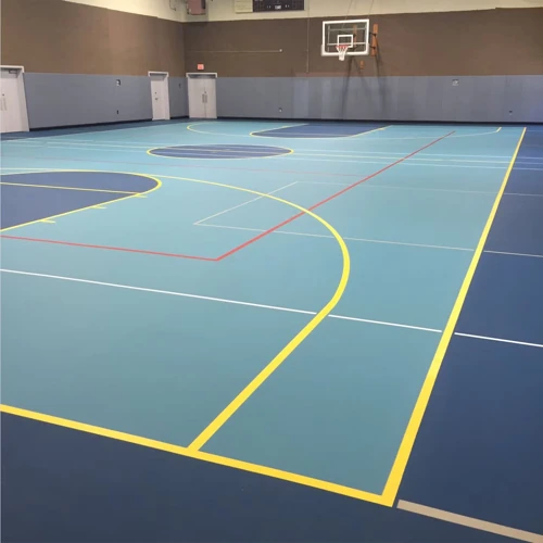 Professional EPDM sports court in Dubai with vibrant line markings and impact resistance.