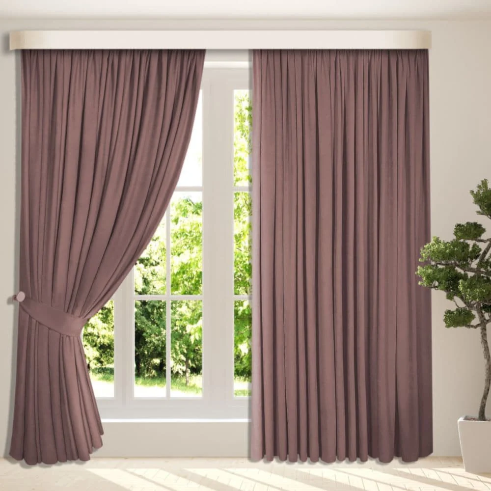 Room darkening blackout curtains perfect for shift workers and daytime sleepers.