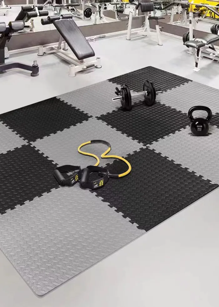 Shock-absorbent gym mats for weightlifting areas in Dubai, ensuring maximum floor protection