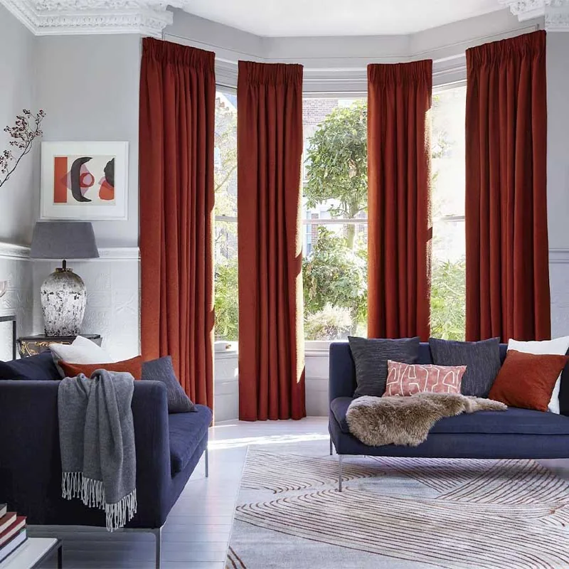 Silk window curtains in neutral tones – ideal for modern Dubai apartments and villas