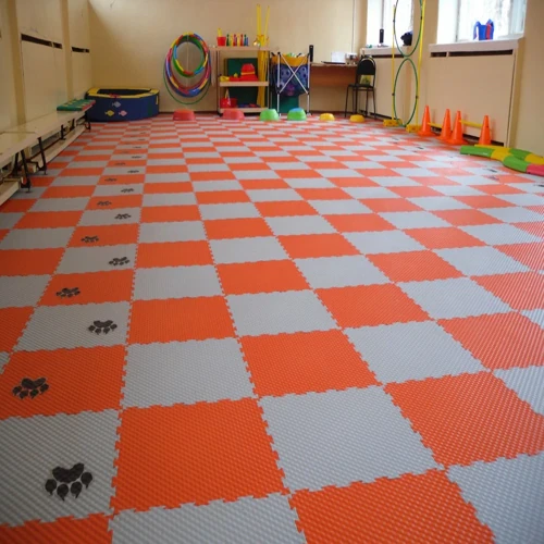 Soft-touch rubber flooring for Dubai baby care centers