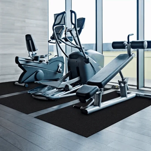 Textured rubber flooring tiles in Dubai fitness zones