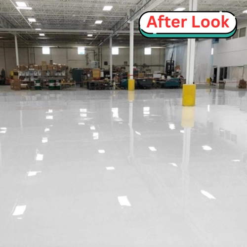 after installation of epoxy flooring in dubai