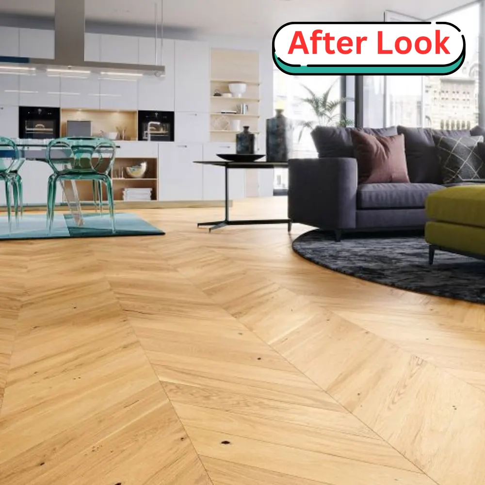 after installation of parquet flooring