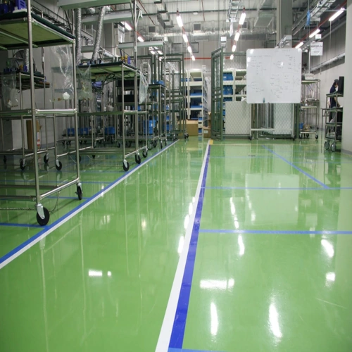 eamless anti-static floor coating in a Dubai data center to prevent static discharge.