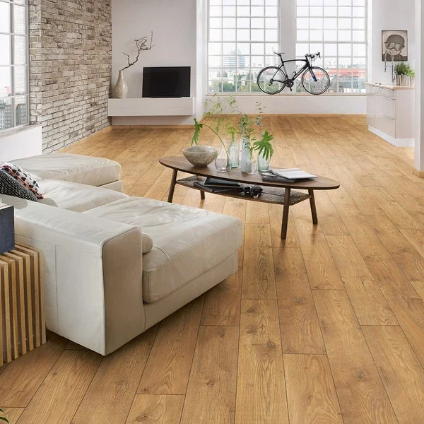 lose-up of textured laminate flooring with natural grain