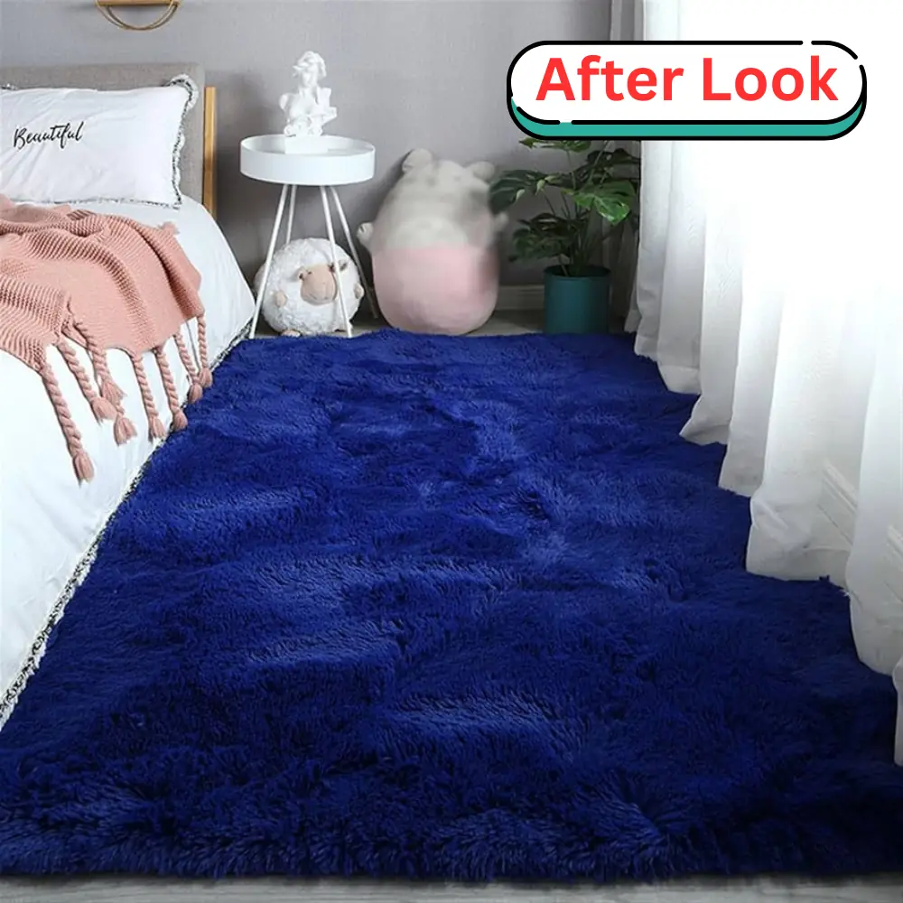 After installation of blue carpet in dubai