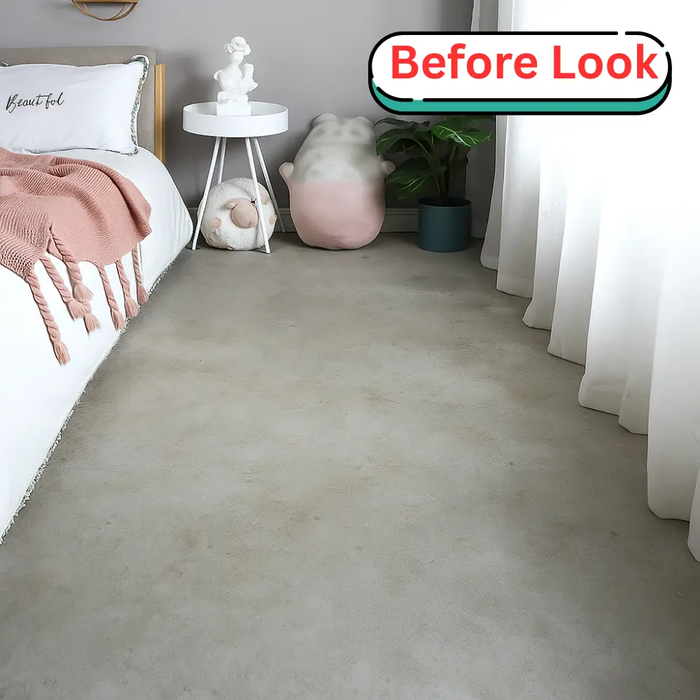 Before installation of blue carpet in dubai