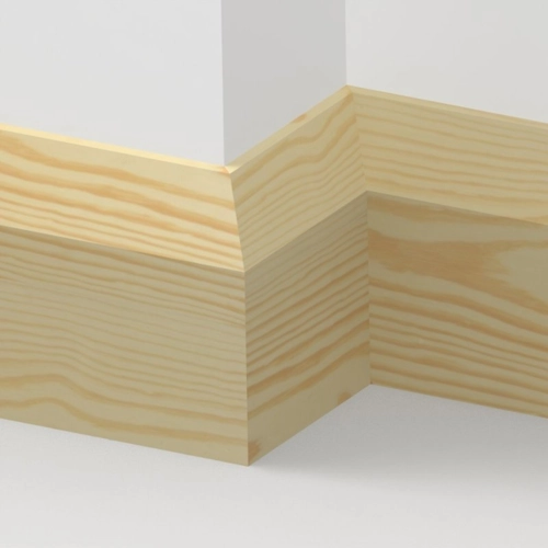 Bold Edge Line skirting, a distinctive and wide profile with a pronounced top edge for a striking, modern statement.