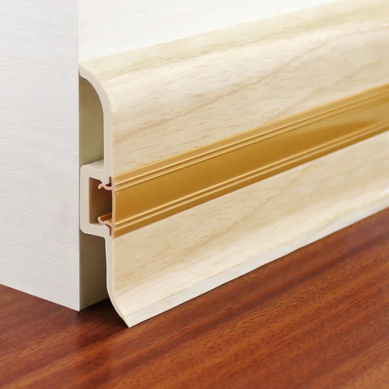 Durable PVC skirting for modern interiors.