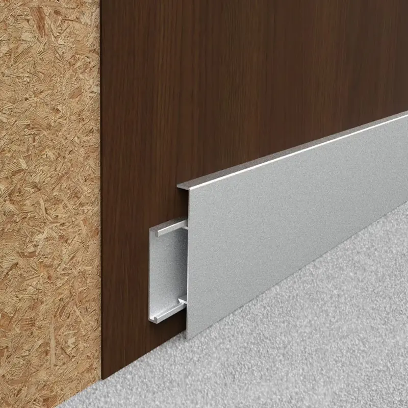High-quality aluminum skirting board for modern wall protection in Dubai homes