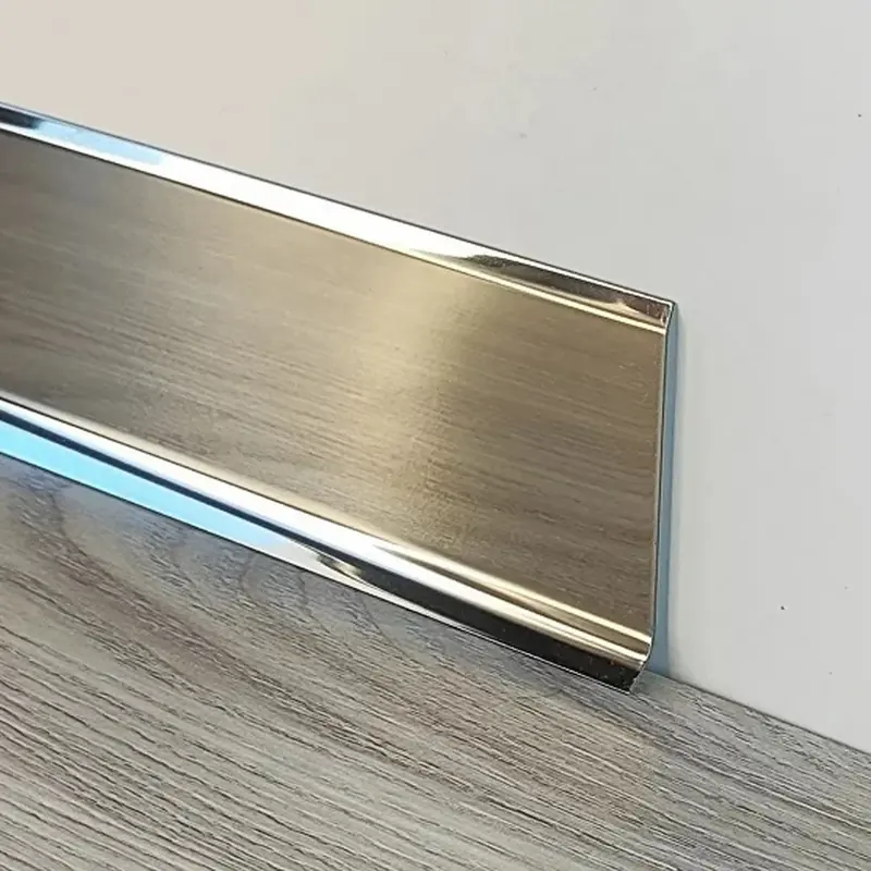 Powder-coated aluminum skirting board matching custom wall color schemes