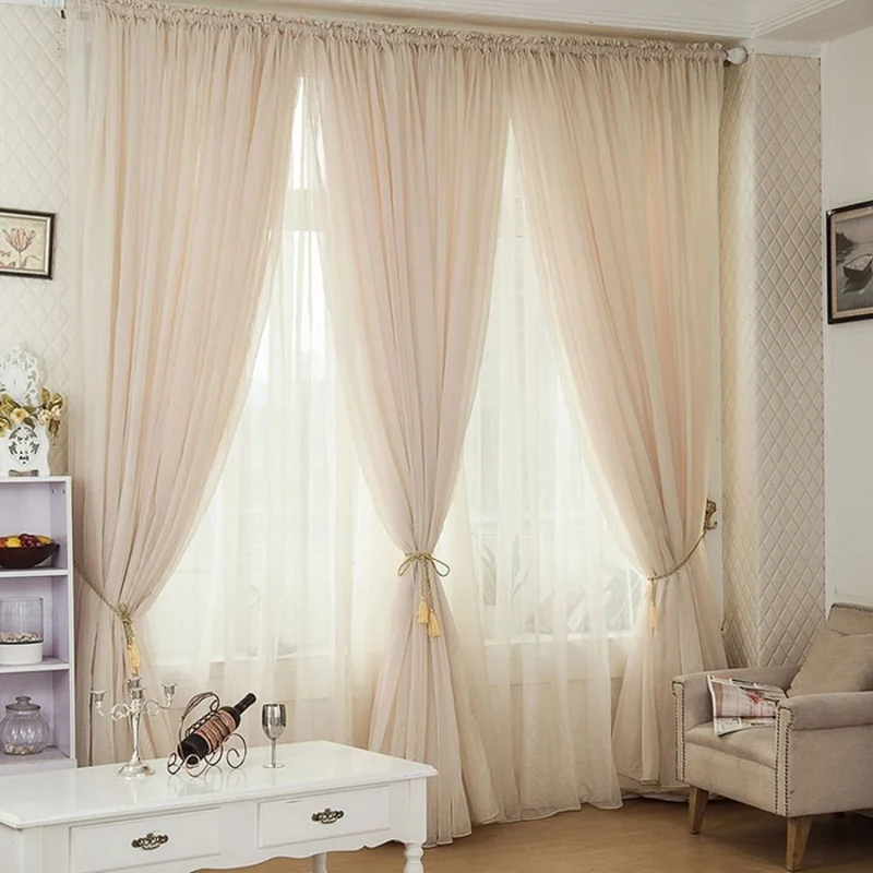 Trendy neutral-tone bedroom curtains for minimalist Dubai homes