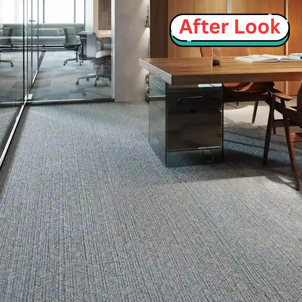 after installation of office carpet