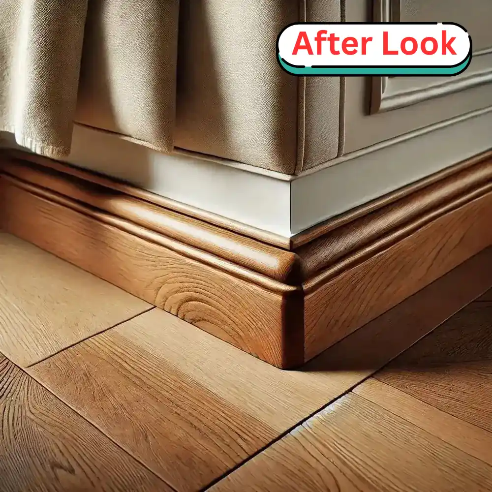 after installation of wood skirting dubai