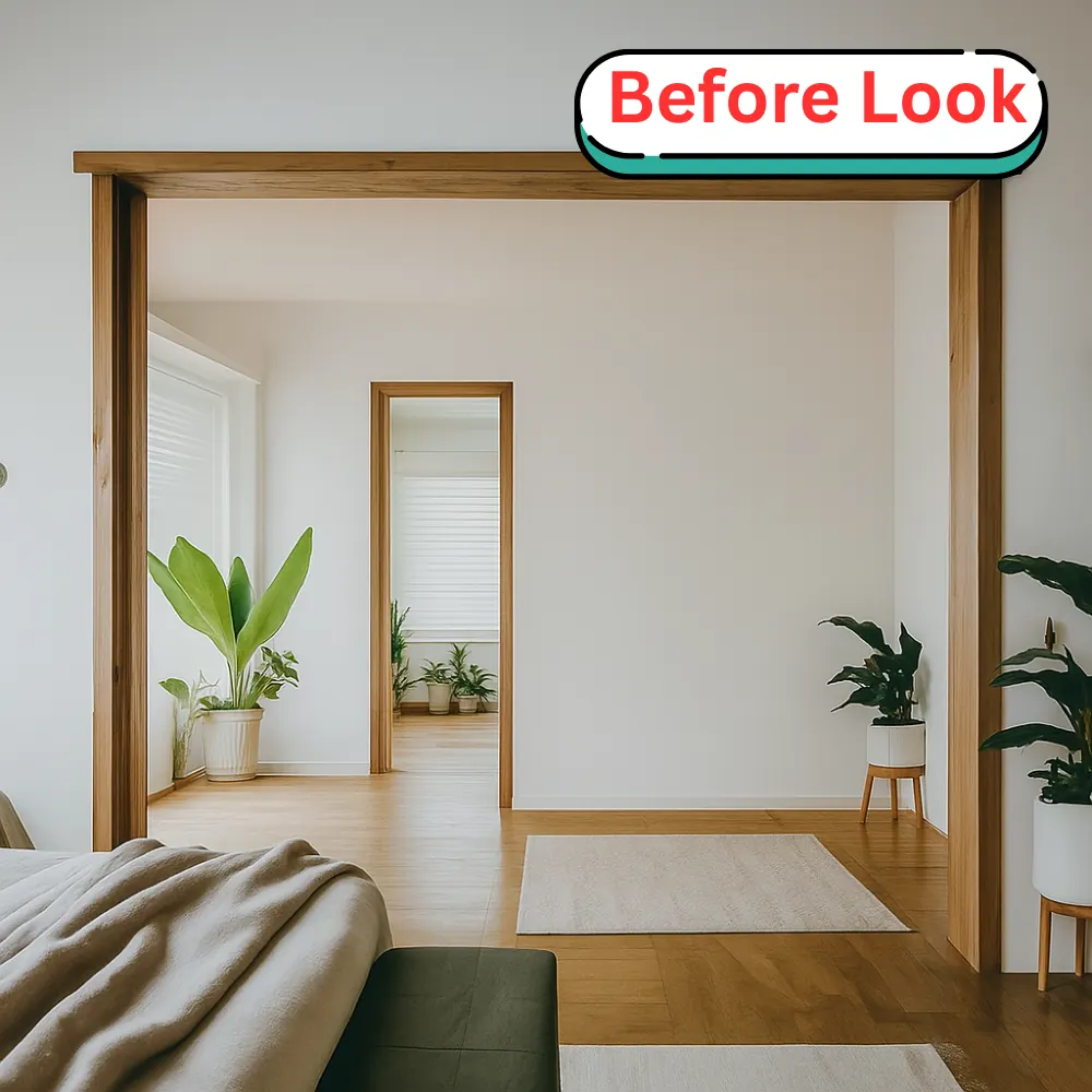 Before installation of PVC folding door Dubai