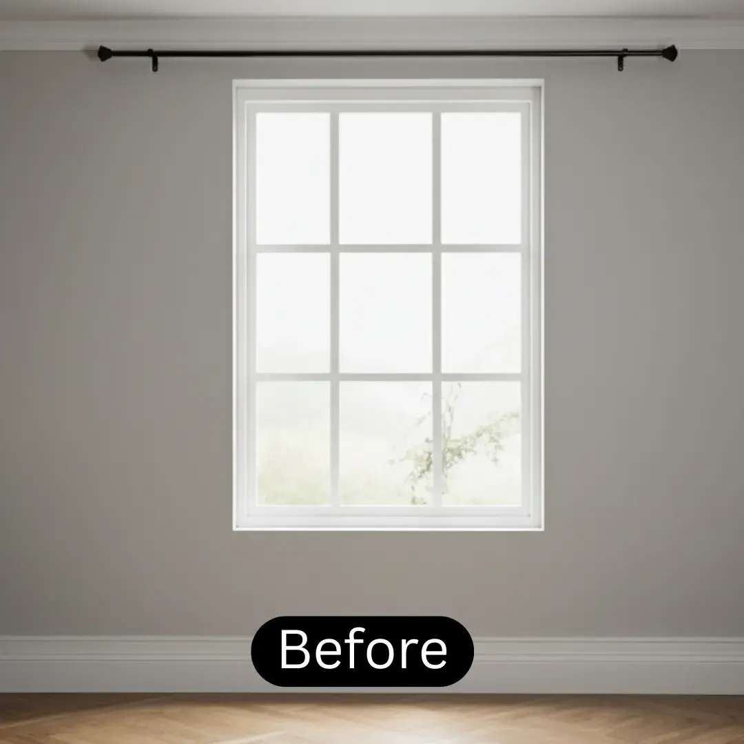 Before installation of blackout curtains dubai