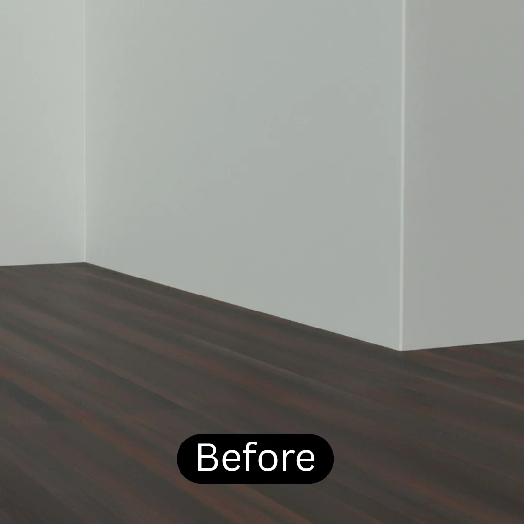 Before installation of pvc skirting Dubai