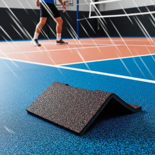 Flexible rubber tiles for Dubai play ground use